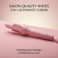 2 in 1 Automatic Hair Curler 32mm Tourmaline Ceramic Wand Mozila Store